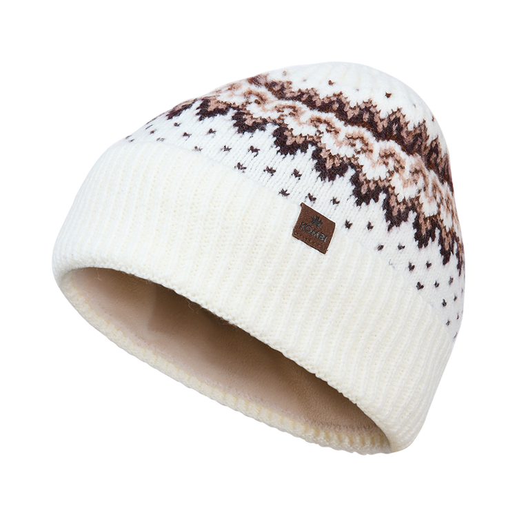Fair Isle Beanie – Pattern Knit with Fleece Lining