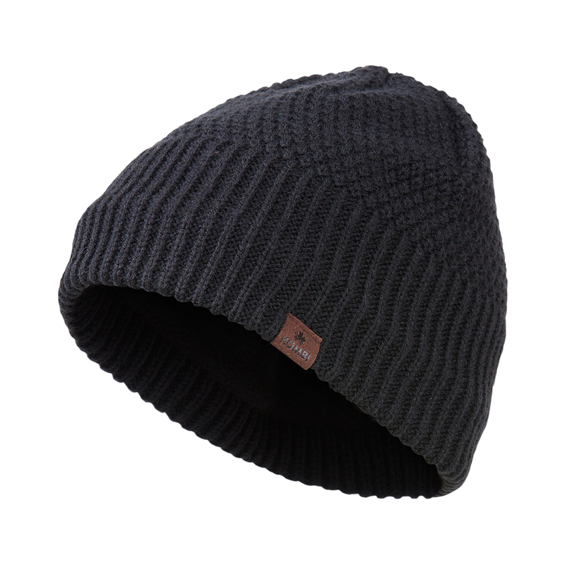 Northern Beanie – Fleece-Lined Honeycomb Knit – Unisex