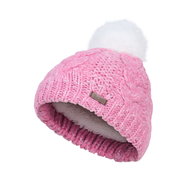Bunny Hill Beanie – Cable Knit Fleece-Lined Hat for Children