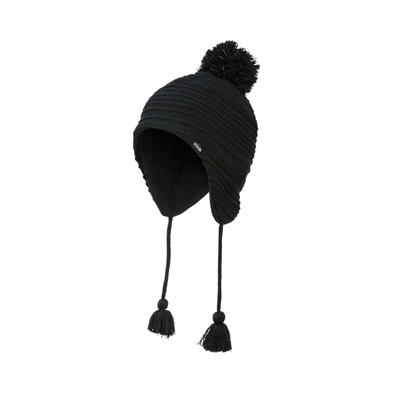 Reflective Pompom Winter Hat – Fleece-Lined – Children