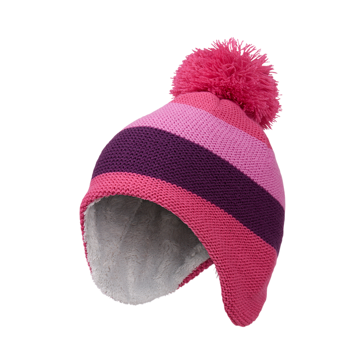 Tuque pour enfants Saturne avec pompon – Doublée en fausse fourrure