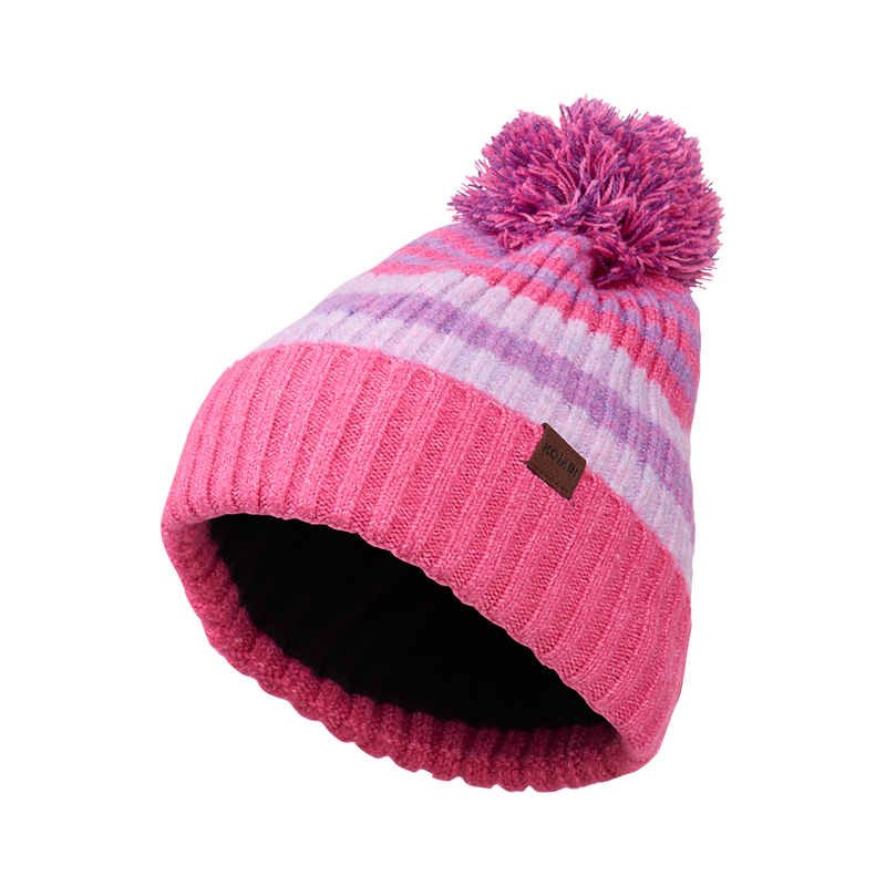 Tuque Zermatt – Doublure en molleton et rayures pour enfants