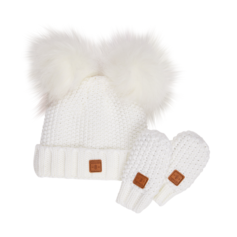 Ensemble tuque et mitaines Adorable en tricot - Bébés