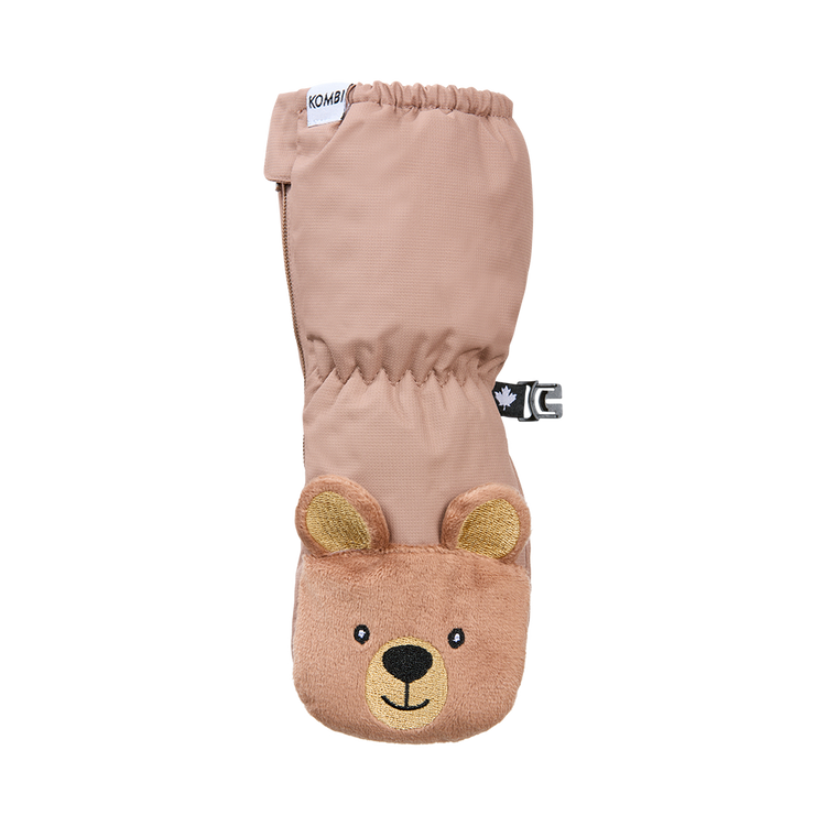 Faux Shearling Animal Full-Zipped Mittens - Infants