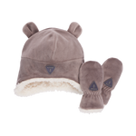 Faux Shearling Toque and Mittens Fleece Set - Infants