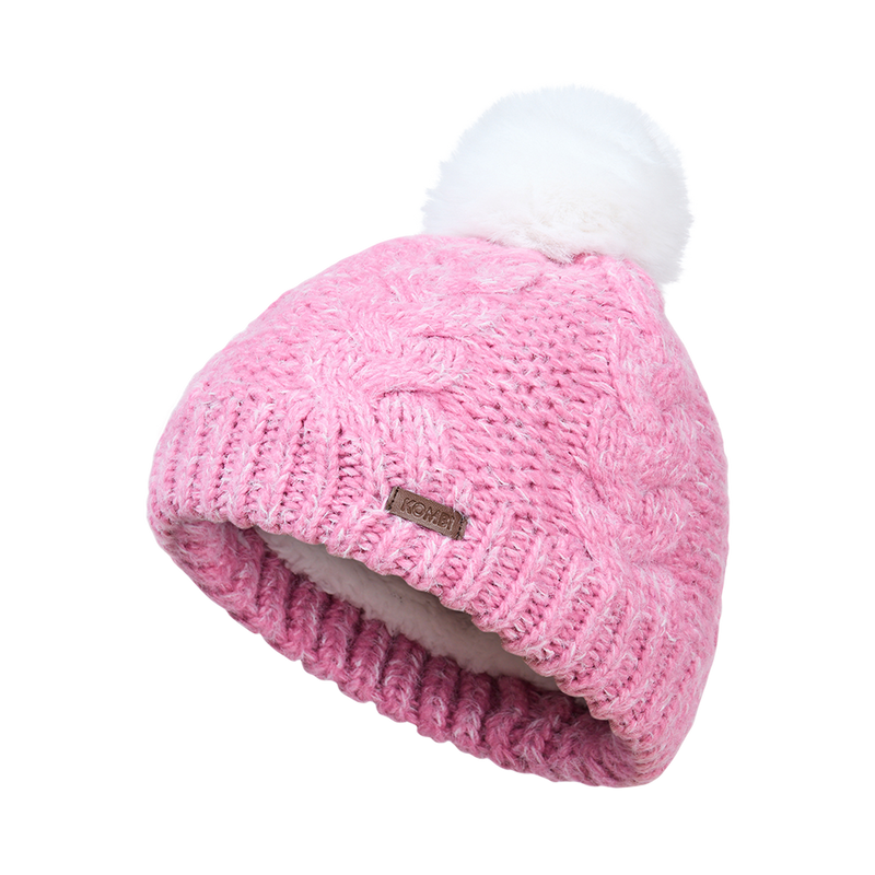 Tuque Bunny Hill – Tricot torsadé doublé en molleton pour juniors