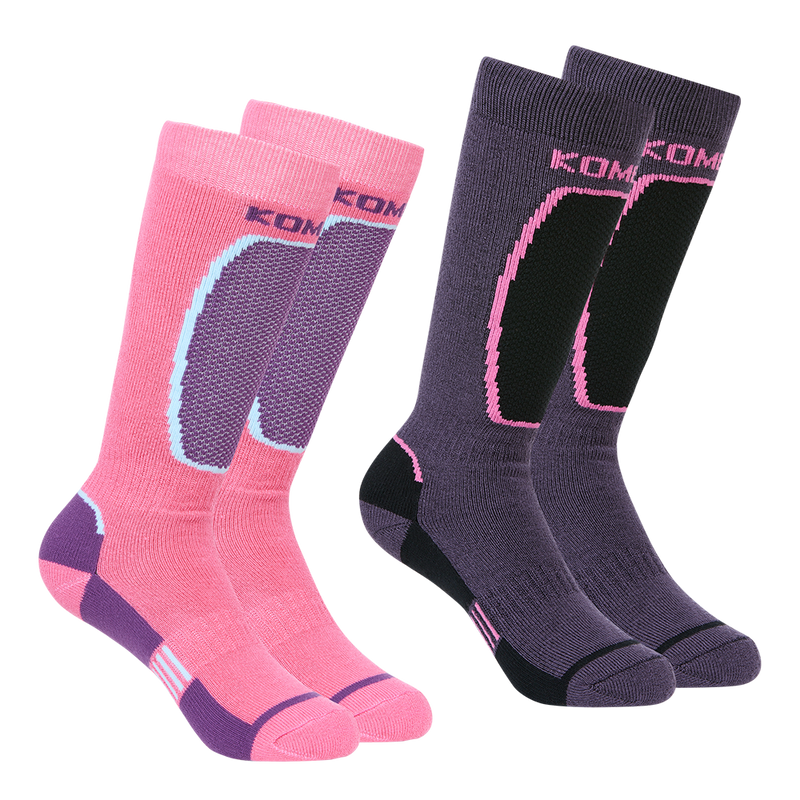 The Brave Midweight Ski Socks Twin Pack- Junior