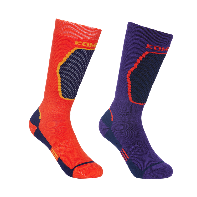 The Brave Midweight Ski Socks Twin Pack- Junior