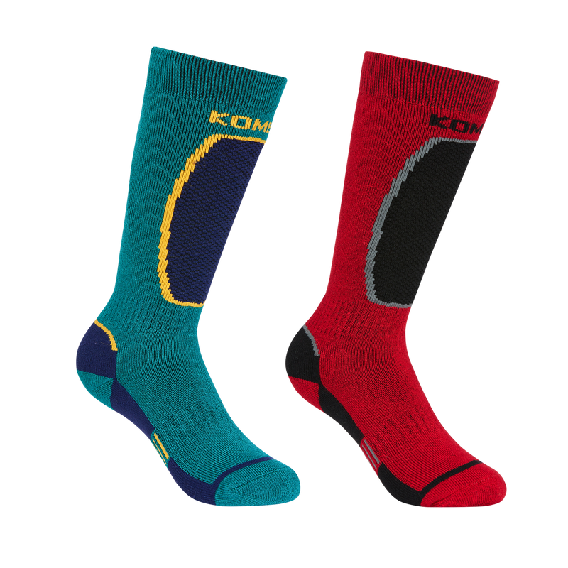 The Brave Midweight Ski Socks Twin Pack- Junior