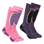 The Brave Midweight Ski Socks Twin Pack - Juniors