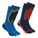 The Brave Midweight Ski Socks Twin Pack - Juniors
