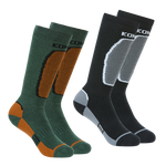 The Brave Midweight Ski Socks Twin Pack - Juniors