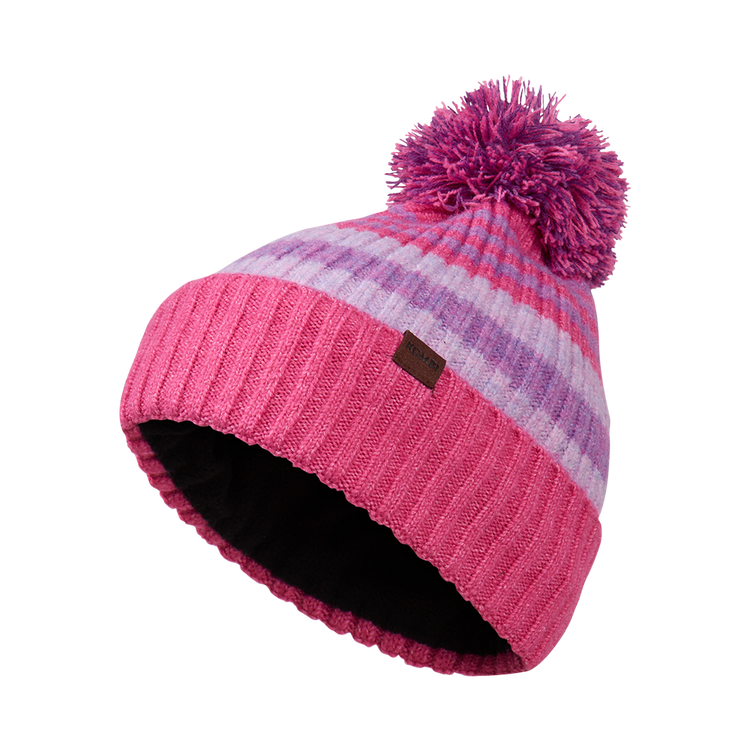 Zermatt Beanie – Fleece-Lined Striped Hat for Juniors