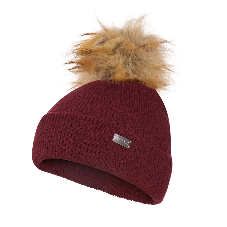 Tuque Chic à pompon en fausse fourrure - Femmes