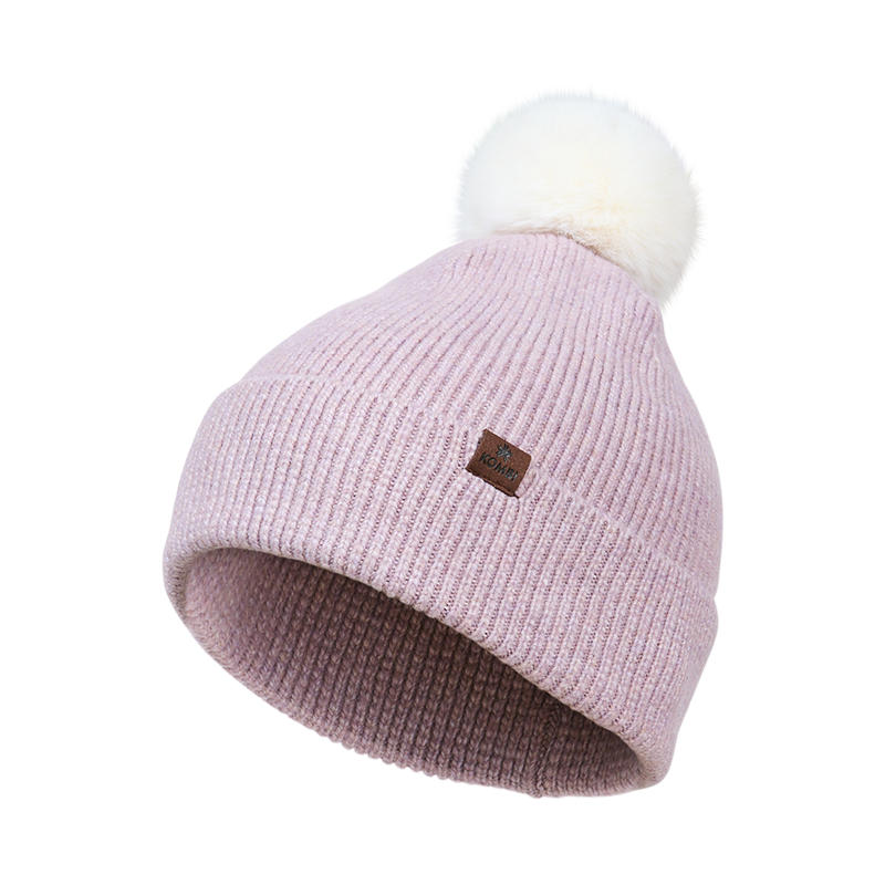 Ginny Women’s Beanie with Faux Fur Pompom