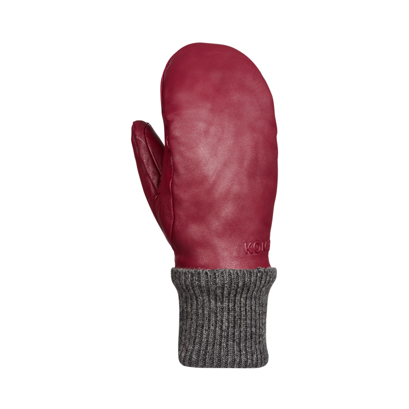 Rolly Leather Mittens - Women